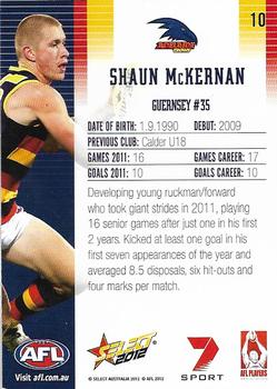 2012 Select AFL Champions #10 Shaun McKernan Back